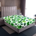 thumbnail image 4 of Erosebridal St. Patrick's Day Queen Sheet Sets, Shamrock Print Bedding Queen Size, Spring Holiday Decor, 4 of 7