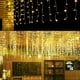 thumbnail image 5 of Warm White Icicle Lights Outdoor With Cold White Christmas Decorations 2025 Curtain Garlands 4M(W)*0.6M(H) New Year Festoon Led, 5 of 5