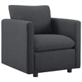 thumbnail image 5 of Modway Activate Contemporary Modern Fabric Upholstered Apartment Sofa Couch and set of 2 Accent Lounge Armchair In Gray, 5 of 5