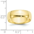 thumbnail image 3 of 10K Yellow Gold 10Ky 7mm Ltw Half Round Band Size 4 Made In United States 1hrl070-4, 3 of 5