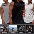 thumbnail image 2 of Hombres Chaleco con capucha Deporte Baloncesto Gimnasio Entrenamiento Secado rápido Camisetas sin ma Abanopi Camisa deportiva, 2 of 7