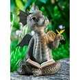 thumbnail image 2 of Livre de Lecture Statue de Résine de Dragon Jardin Extérieur Décoration de Dragon Mignon Lecture Décoration de Dragon pour patio Jardin Intérieur et Extérieur, 2 of 9