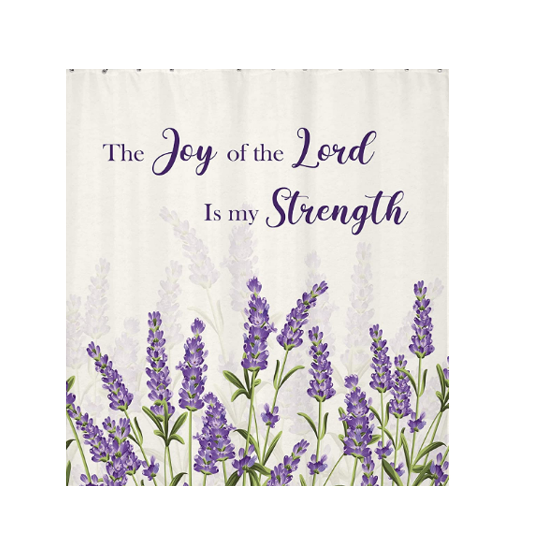 Lavender Bible Verse Shower Curtain