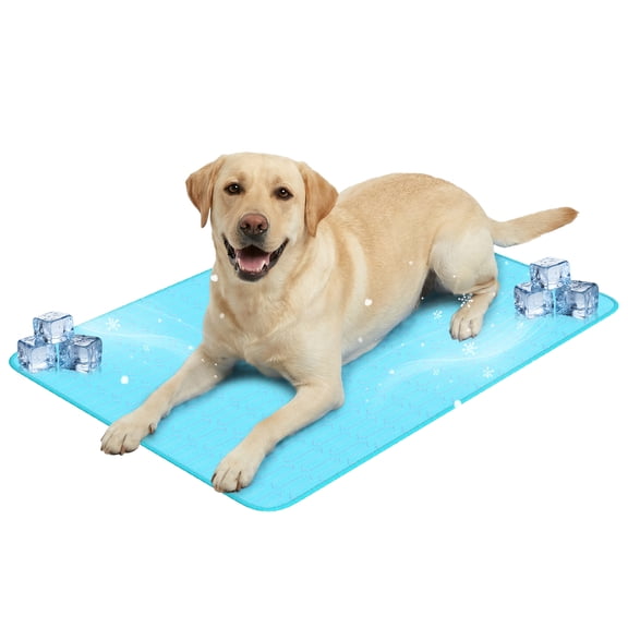 USCAMEL Dog Cooling Mat for Summer, 40 x28 in Pet Dog Cooling Pad, Machine Washable Mat with Soft Latex, Non-Slip Pet Cooling Bed for Medium Large Dogs, Large