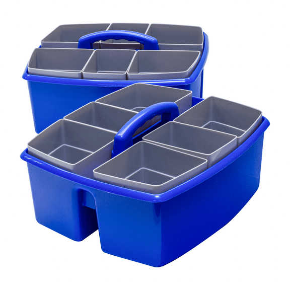 Storex Plastic Desktop Organizer Caddy with 6 Sorting Cups