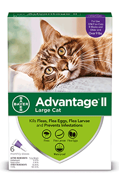 Advecta II Flea Treatment for Cats over 9 lbs Flea Prevention 4 Month EPA/USA