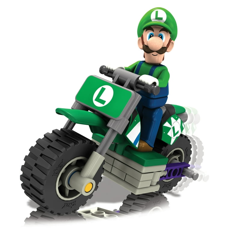 KNEX Luigi Bike Building Set Mario Kart Wii 31 Parts with Ramp