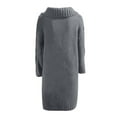 thumbnail image 4 of ClodeEU Woman Plus Size Winter Coat Clearance Women Hood Cardigan Large Size Sweater Pocket Single Breasted Long Sleeves Coat Rollbacks Dark Gray 14(XXXL), 4 of 5