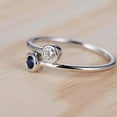 thumbnail image 5 of HeartsAndYou 1ct Natural Sapphire & Diamond Engage Ring Two Stone Bypass 14k SOLID White Gold, 5 of 9