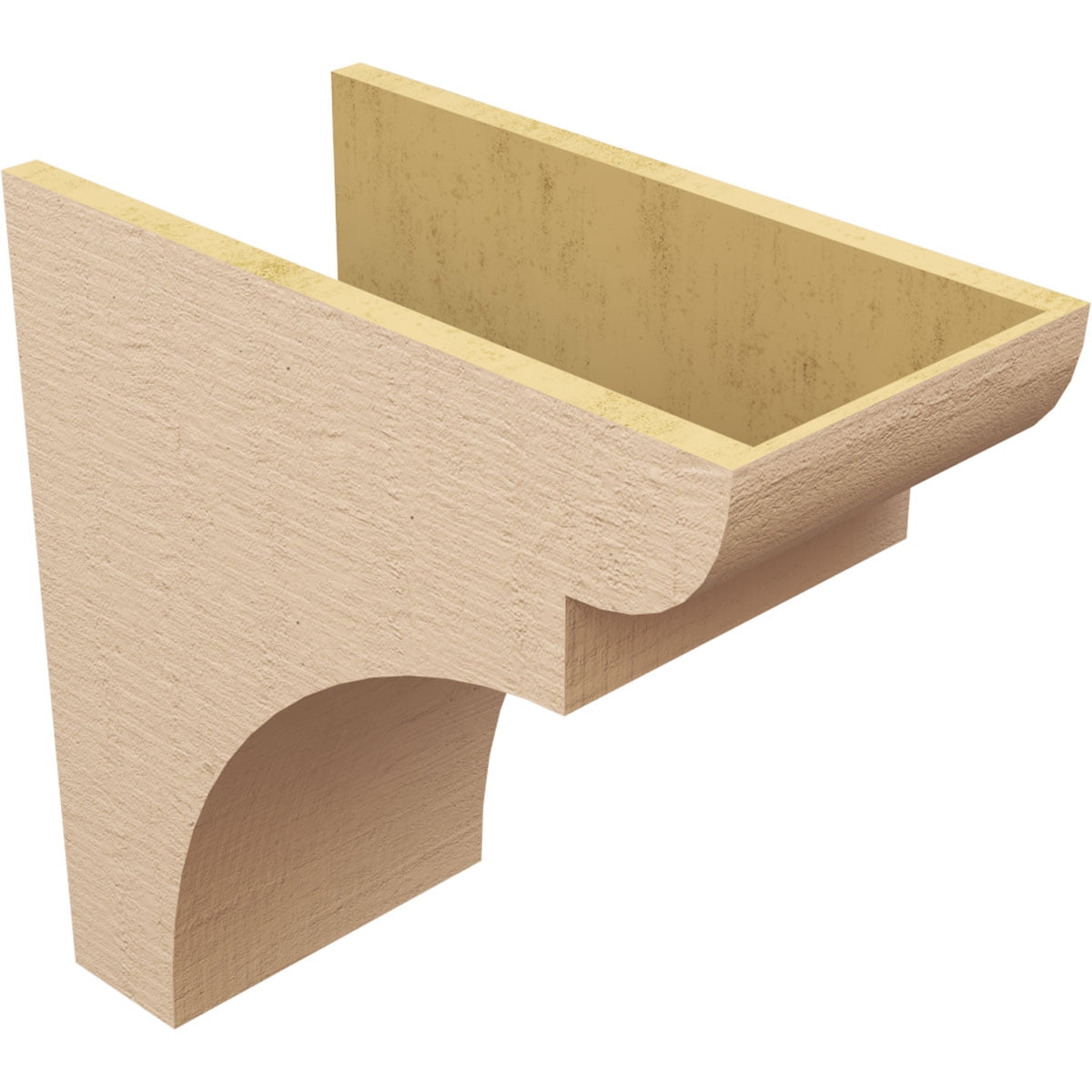 11"W x 22"D x 22"H Classic Yorktown Rough Cedar Woodgrain TimberThane Corbel, Primed Tan