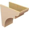 thumbnail image 5 of 11"W x 22"D x 22"H Classic Yorktown Rough Cedar Woodgrain TimberThane Corbel, Primed Tan, 5 of 6