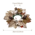 thumbnail image 3 of Bcylexb Fall Table Wreaths, 10.2" Artificial Maple Leaves Candle Ring Wreaths Halloween Thanksgiving Decorations for Table Centerpieces Party Kitchen, 3 of 6