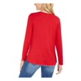 thumbnail image 2 of Style & Co Women's Twist Front Top Red Size Small, 2 of 4