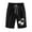 Black, variant on Shorts for Women $5 Printed Elastic Waist Drawstring With Casual Pockets Shorts