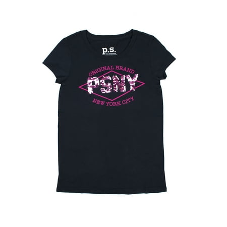 Psny Reversible Flip Sequin Graphic T-Shirt (Little Girls & Big Girls)