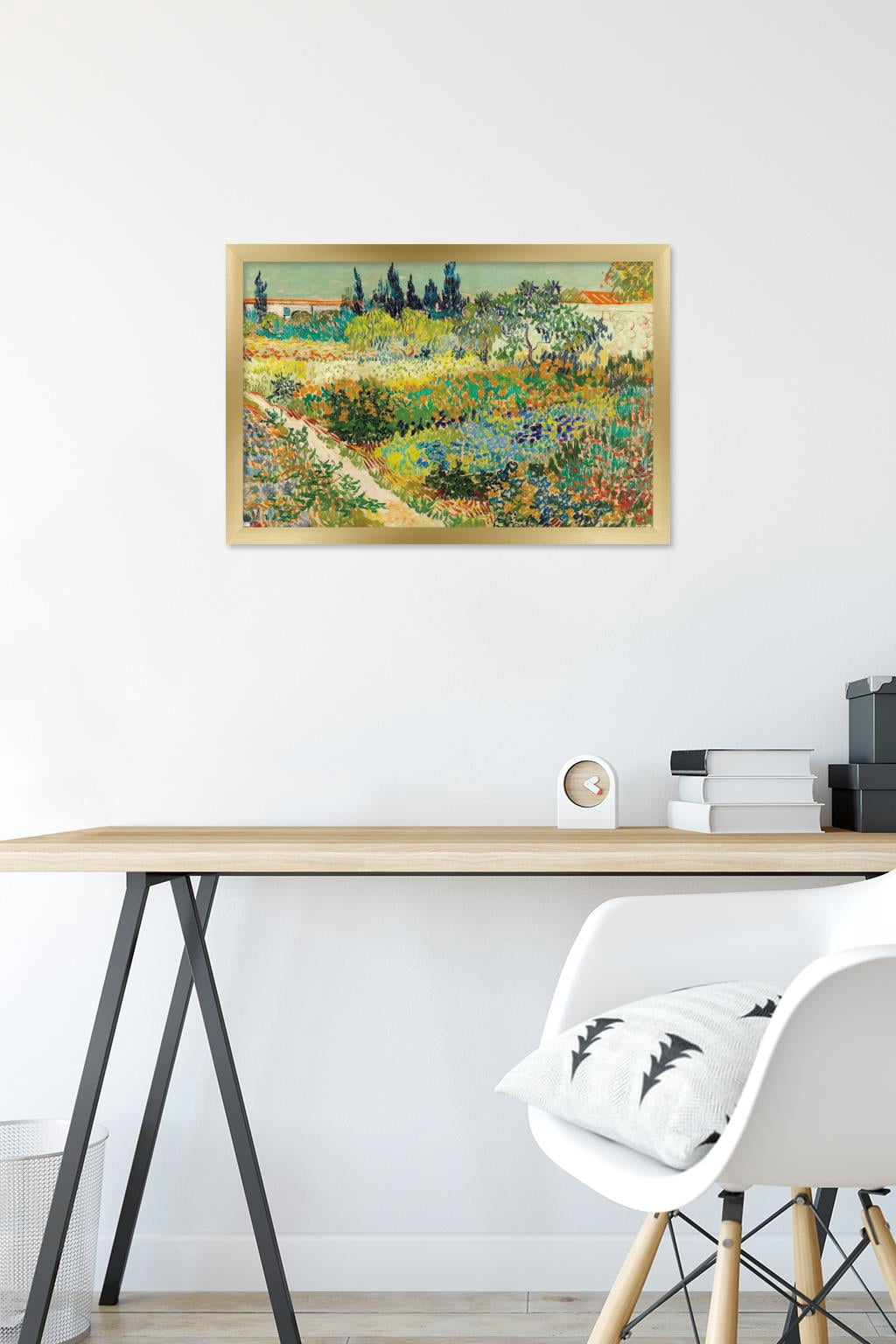 Garden at Arles by Vincent van Gogh Wall Poster, 14.725" x 22.375" Framed