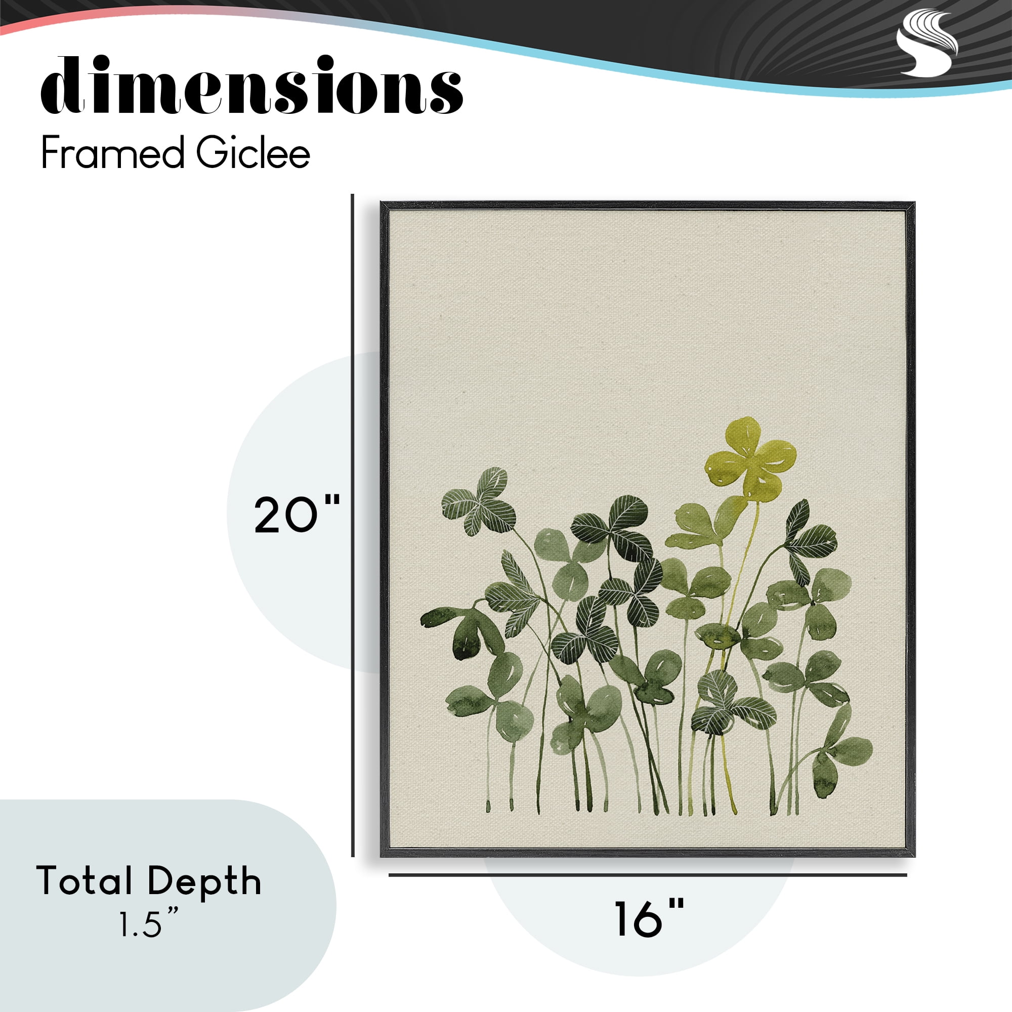 Hidden Gems Botanicals Black Framed Giclee Art, design by Grace Popp
