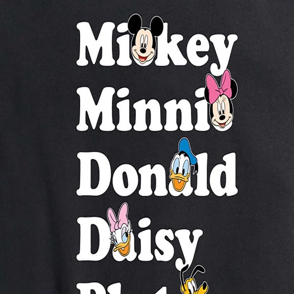 Mickey & Friends - Mickey Friends Character List - Women's Short Sleeve Graphic T-Shirt