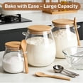 thumbnail image 5 of Sealed Glass Storage Jar with Bamboo Lid, Leak-Proof, Wide Mouth Design, Spoon Included, Kitchen Food Airtight Canisters Organization Jar for Coffee Bean, Tea Leaves, Grains, Dried Fruits(Small), 5 of 7