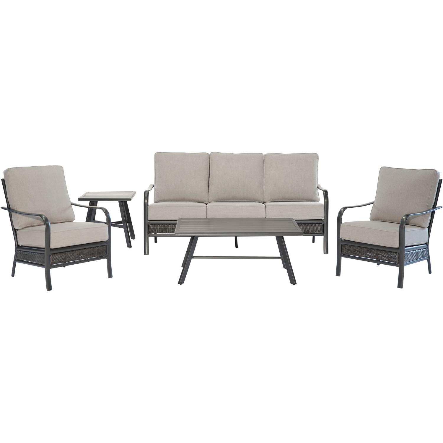 Hanover Oakmont 5Piece CommercialGrade Patio Set with 2 Aluminum
