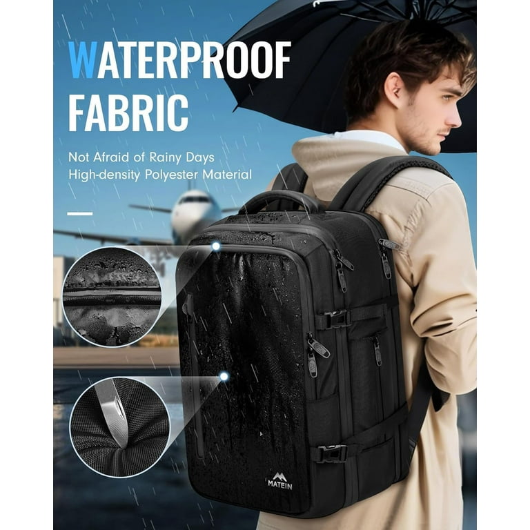 Matein 60L Vacuum Seal Travel Backpack for Men, Waterproof TSA Carry on Backpack Fits for 17 inch Laptop, Black - Walmart.com Matein 60L Vacuum Seal Travel Backpack for Men, Waterproof TSA Carry on Backpack Fits for 17 inch Laptop, Black - Walmart.com