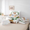 thumbnail image 6 of Feelyou Cute Brown Bear Bedding Comforter Set 7 Pieces for Child, Kawaii Hippo Elephant Full Bedding Set, Jungle Animal Party Reversible Fitted Sheet Flat Sheet, Super Cozy Room Decor, 6 of 8