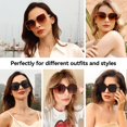 thumbnail image 4 of Gafas de Sol Dollger Sobredimensionadas Cuadradas Polarizadas UV400 para Mujeres, 4 of 6