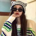 thumbnail image 2 of Women's Cat Beanie Crochet Hats with Ears Knitted Winter Warm Elastic Cap Slouchy for Girls Adults Kids, 2 of 5