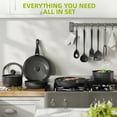 thumbnail image 6 of Furnibear 20pcs Pots and Pans Set Nonstick, Kitchen Ceramic Cookware Set for RV and Camping, with Pots Protectors and Cooking Utensils, Black, 6 of 10