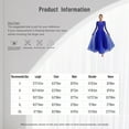 thumbnail image 7 of inlzdz Women Glittery Ballroom Dance Dress Lace Long Sleeve Tango Standard Competition Dancing Clothes Blue M, 7 of 7