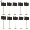 thumbnail image 1 of 10Pcs Mini Chalkboards Creative Shape Eye-catching Wood Small Chalkboard Message Notice Blackboard with Stand for Home, 1 of 10