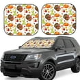 thumbnail image 2 of Picia Thanksgiving Turkey 2 Piece Car Windshield Sun Shade Foldable | Foldable Sun Shield for Front Window Blocks UV Rays and Keeps Your Vehicle Cool-Small, 2 of 7