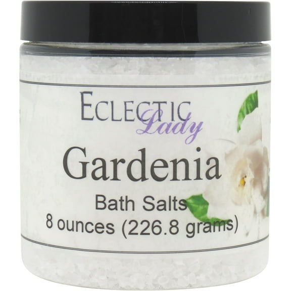 Gardenia Bath Salts by Eclectic Lady, 8 ounces