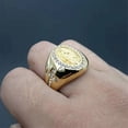 thumbnail image 2 of Lovelords New Men Ring Cross White Cubic Zirconia Ring 14K Yellow Gold Band Male Jewelry Vintage Accessories Finger Rings, 2 of 7
