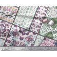 thumbnail image 2 of Soimoi Moss Georgette Fabric Mandala & Paisley Patchwork Printed Craft Fabric by The Yard 42 Inch Wide, 2 of 3
