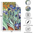 thumbnail image 2 of Coolnut Blue Iris Garden Kitchen Towels, 18 x 28 Inch Super Soft and Absorbent Dish Cloths for Washing Dishes, 1 PCS Reusable Multi-Purpose Microfiber Hand Towels for Kitchen, 2 of 6