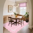 thumbnail image 3 of Garvee 6'x9' Scalloped Area Rug Modern Solid Rug, Washable Rug Soft Low Pile Carpet with Non Slip Backing for Living Room Bedroom Home Decor, Pink, 3 of 9