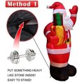 thumbnail image 3 of HTOOQ 5ft Christmas Inflatables Greeting Santa with Light, Christmas Blow Up Yard Decoration for Christmas Yard Decoration Outdoor and Indoor Inflatables 5FT, 3 of 5