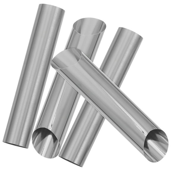 ELAYARD 4Pcs Hollow Stainless Steel Croissant and Cream Horn Molds for Soft Breads and Pastries