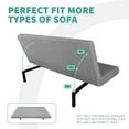 thumbnail image 7 of JIATER Armless Futon Cover Stretch Futon Slipcovers Machine Washable Furniture Protector with Elastic Bottom,Light Gray, 7 of 7