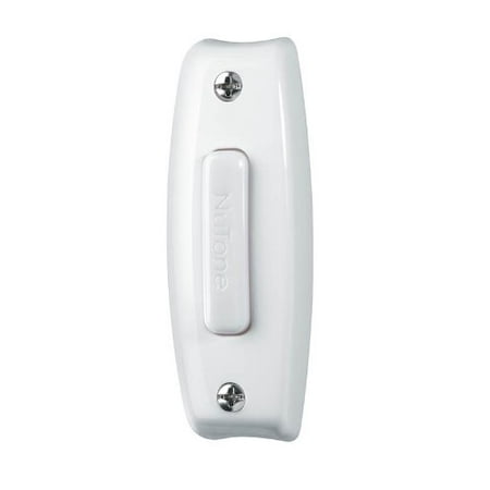 - NuTone PB7LWH Wired One-Lighted Door Chime Push Button, White, One lighted pushbutton By Broan