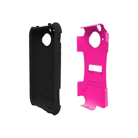 Trident Aegis Series - Back cover for cell phone - rugged - silicone, hardened bio-enchanced polycarbonate - pink - for HTC Desire 601