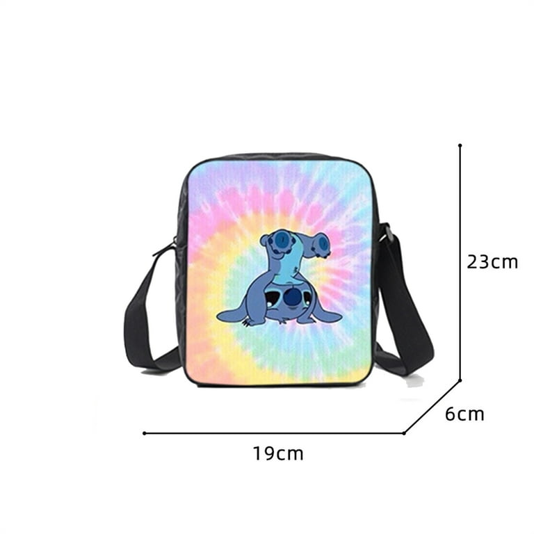 3 PCS Cute Anime Stitch Backpack Shoulder Bag Stitch Pencil Case Student  School Bag Stitch Diagonal Bag for Student Boys Girls Kids Christmas Gift  (#5) 