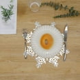 thumbnail image 6 of Round Placemats, Table Placemats, Washable Heat-Resistant Snowflake Placemats for Holiday Wedding Party, Durable Stain-Resistant PVC Round Placemat 15 Inch Diameter, 6 of 6