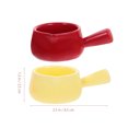 thumbnail image 5 of 4 Pcs Ceramic Milk Cup with Handle Spaghetti Container Onion Soup Bowls Sparkling Lite Bright Ceramics, 5 of 6
