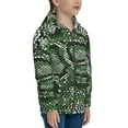 thumbnail image 5 of Kdxio Green Snakeskin Pattern Kids Boys Girls Zip Up Hoodie 3D Printed Hooded Sweatshirt Hoody Coat with Pocket 7-12 Y-Small, 5 of 6