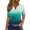 Multicolor#10, variant on Axiiglly Plus Size Tops for Women V Neck Gradient Color Shirts Short Sleeve Casual Shirts Fashion Loose Summer Going Out Tops