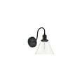 thumbnail image 4 of Living District Histoire 1-Light Metal Wall Sconce in Black and Clear, 4 of 4