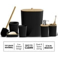 thumbnail image 4 of Virtu 6 Piece Bamboo Bathroom Sets, Black Bathroom Accessories Set for Minimalistic Bathroom Décor, 4 of 6