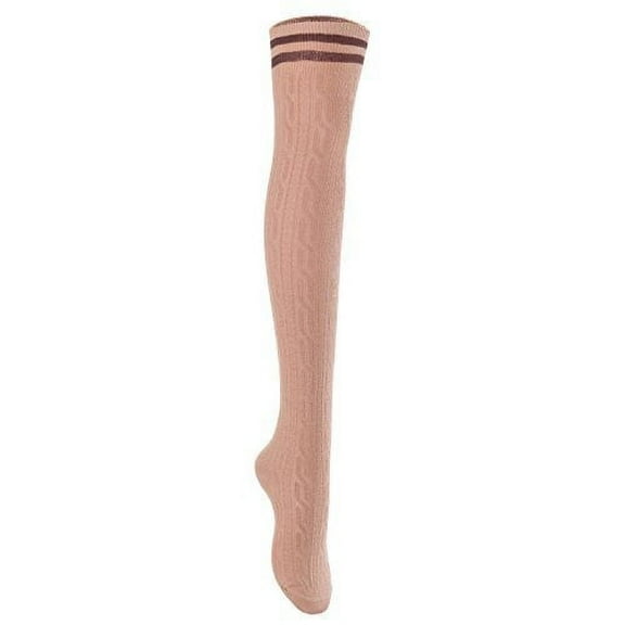 Lovely Annie Women's 1 Pair Super Soft Incredible Durable Thigh High Cotton Boot Socks JMYP1023 Size 2-6Beige 4p1c4